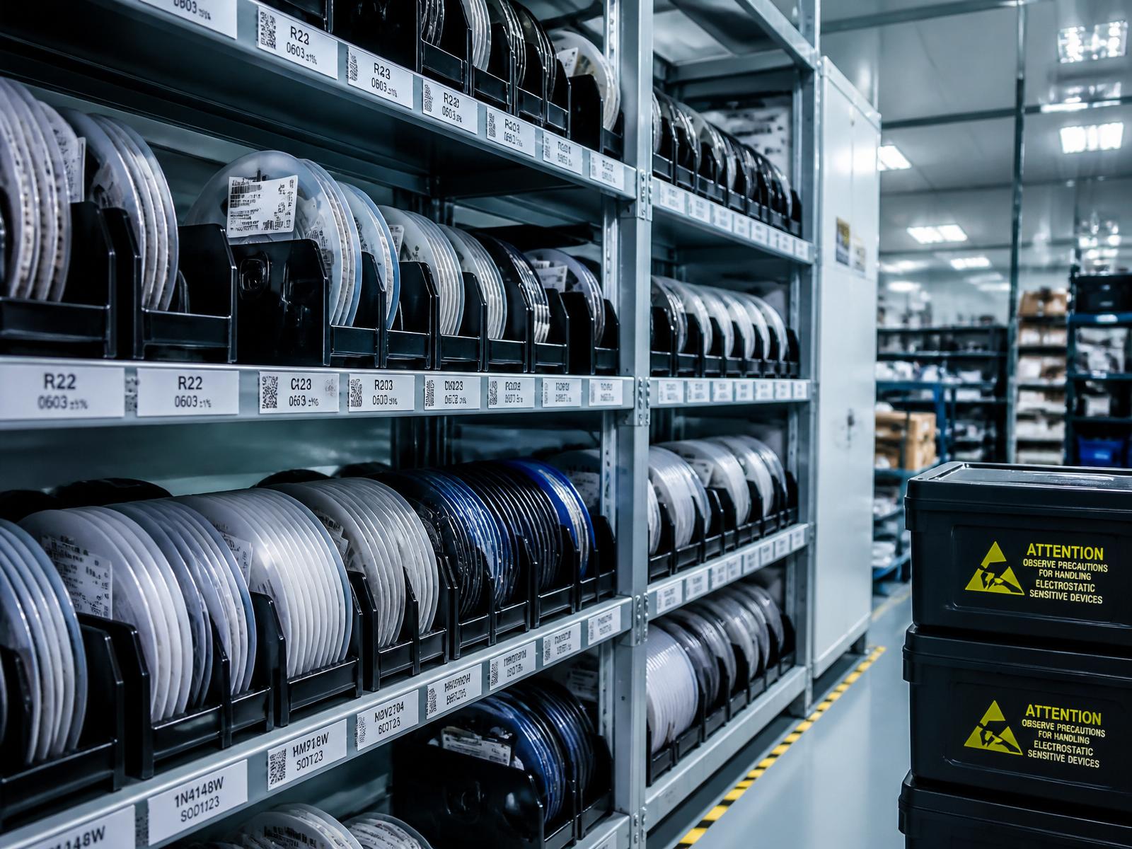 ESD-gerechte Lagerung von SMD-Bauteilen bei Keltronik